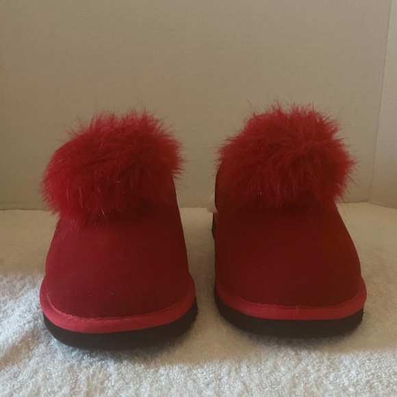 Barepaw Alexia red suede slippers  women’s size 11 - Picture 1 of 6
